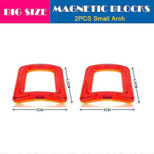 (2pcssmallarch) Big Size Magnetic Designer Kids Magnet Building Blocks Accessories Educational Constructor Toys For Children Holiday Gifts