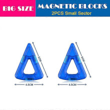 (2pcssmallsector) Big Size Magnetic Designer Kids Magnet Building Blocks Accessories Educational Constructor Toys For Children Holiday Gifts