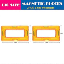 (2pcssmallrectangle) Big Size Magnetic Designer Kids Magnet Building Blocks Accessories Educational Constructor Toys For Children Holiday Gifts
