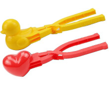 Girls Snowball Maker Kids Snow Ball Toys Games Duck And Heart Shape with Handle for Kids Outdoor Indoor Winter Snowball