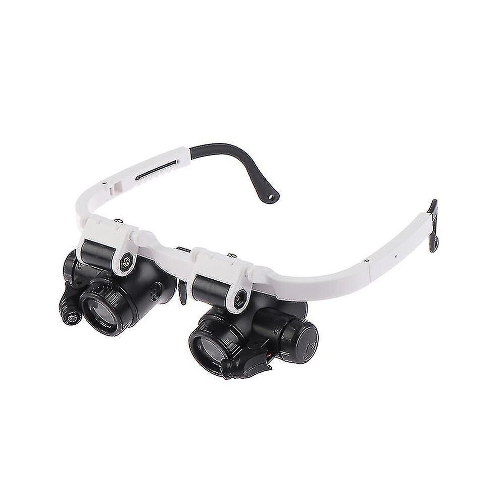 Light Headband Glasses Magnifier With Led 8X 15X 23X Watchmaker Jeweler Loupe