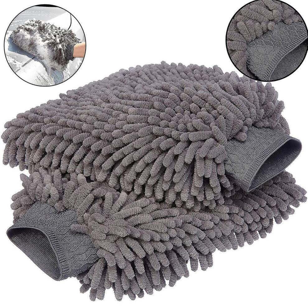 Deluxe Microfiber Car Wash Mitt (2 Pack) 3247719347515