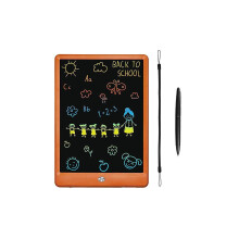 (Orange) Lcd Writing Tablet Erasable Doodle Board Kids Reusable Drawing Pads Small Blackboard