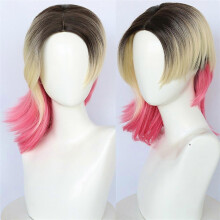Cosplay Wig Spider Gwen Wig Spider Woman Short Curly Wigs Middle Parting Wig Hair Halloween Party Wigs