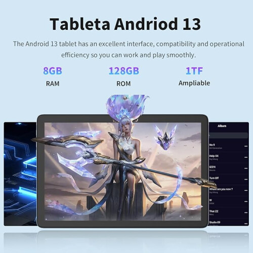 VASOUN TAB11 10'' Tablet Android 13, 5Ghz WiFi Tablet Octa-Core, 2