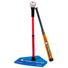 Franklin Sports MLB Adjust-A-Hit T-Ball Set Blauw/Rood, 5 - 18 jaar met Tee, Bal, & Bat