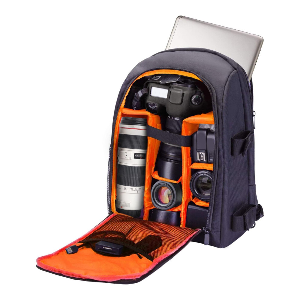 G-Raphy Camera Backpack Photography Bag With Laptop Room/Tripod Holder For Dslr Slr Cameras/Mirorrless Cameras,Flashes,Lenses And Other Accessories