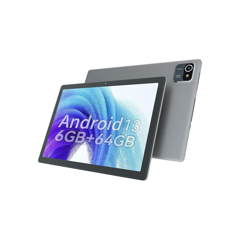 Android 13 Tablet, 10 Inch, 6Gb Ram 64Gb Rom, Dual Camera, 5000 Mah Battery Touchscreen Tablet-Pc (Gray) Gray 123456678309