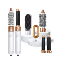 5 In 1 Styler hot Brush Dryer straighteners Wrapper (white )