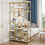 Tribesigns Tribesigns Bookcase 180 cm High Gold Tiered Bookcase 1