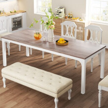 Table à manger Tribesigns 200 cm pour 8 personnes au style industriel