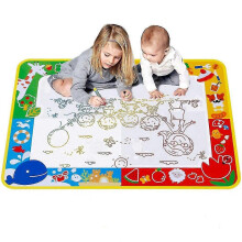 water doodle drawing mat 100 x 70 cm drawing mat with wheel seal water bowl and brush, reusable water painting mat for children