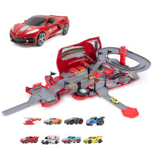 Micro Machines Corvette Raceway - Conjunto Transformável de Corrida com Carros - Exclusivo Amazon