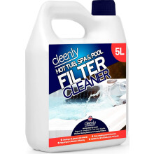 Cleenly Powerful Hot Tub Filter Cleaner Solution - for Hot Tub, Pool and Spa - Destroys, Oil, Grease, Minerals (5 Litres)