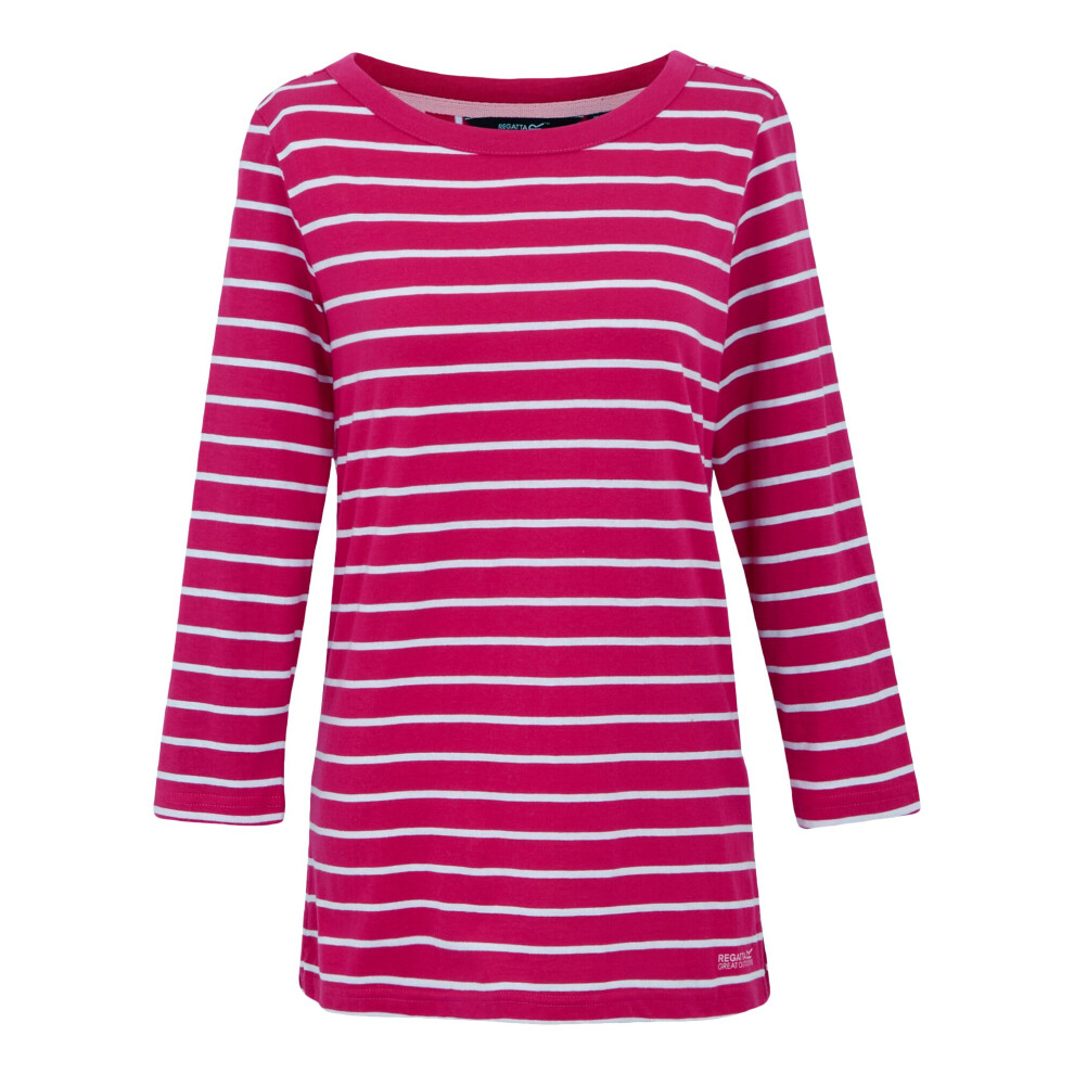 (10 UK, Pink Fusion) Regatta Womens/Ladies Baylette II Striped T-Shirt