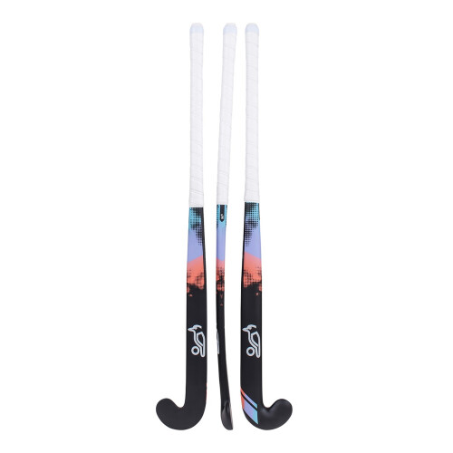 KOOKABURRA (37.5in, Black/Multicoloured) Kookaburra Echo L-Bow Hockey Stick