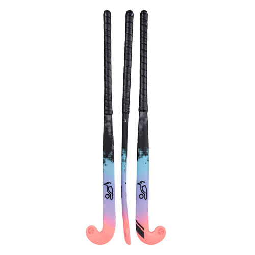 KOOKABURRA (37.5in, Black/Multicoloured) Kookaburra Risk L-Bow Hockey Stick
