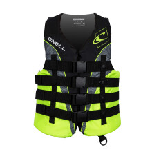 O'Neill Men's Superlite USCG Life Vest Black/Lime/Smoke: Lime 4XL