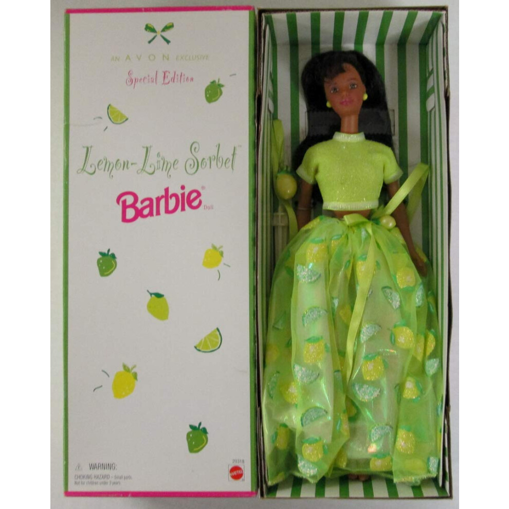 Mattel Barbie 20318 1998 Avon Lemon-Lime Sorbet African American Doll