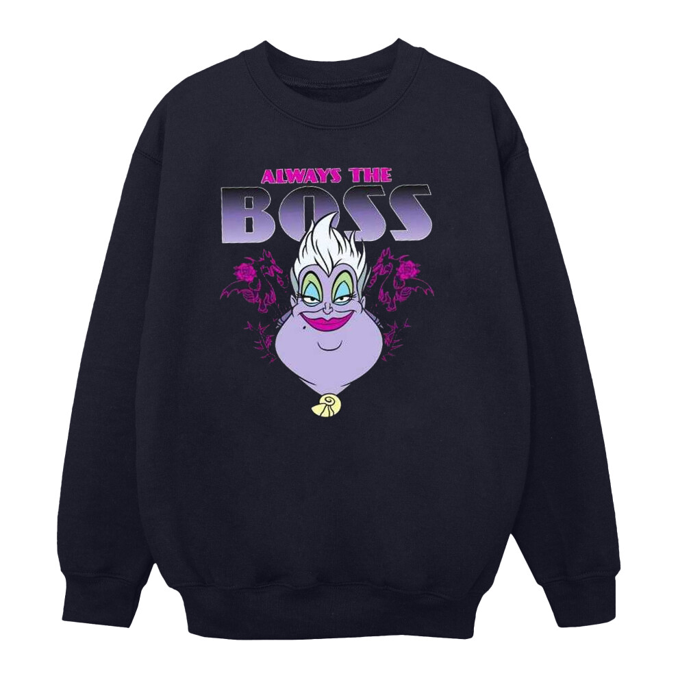 (L, Navy Blue) Disney Womens/Ladies The Little Mermaid Ursula Mum Is The Boss Sweatshirt