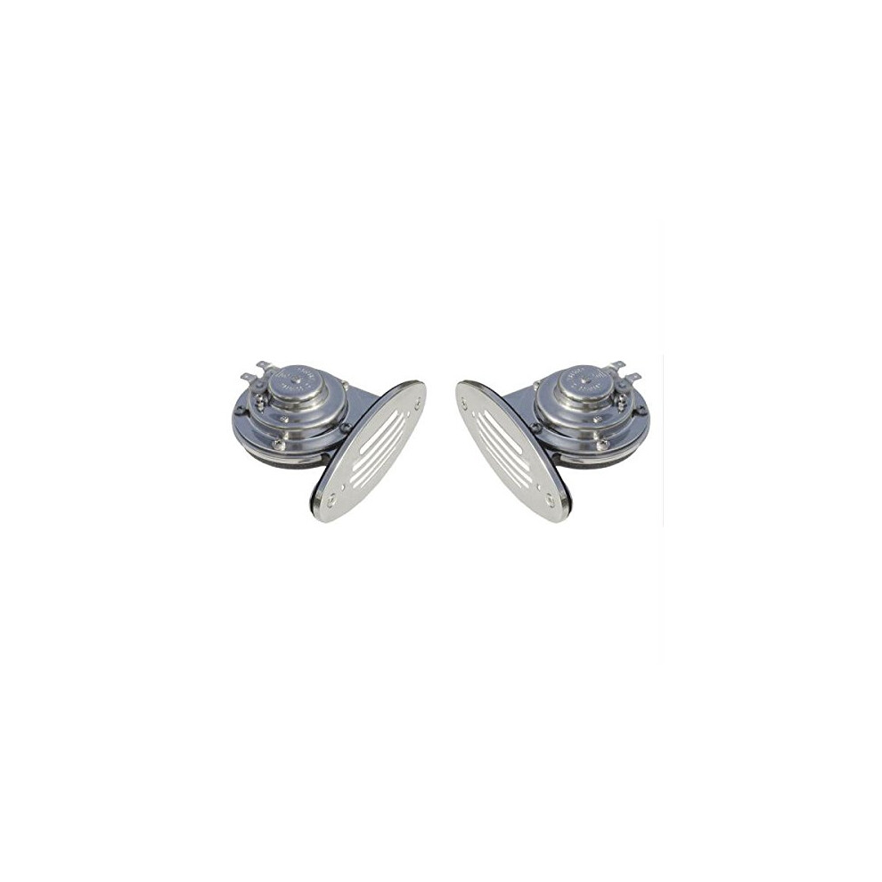 Schmitt Ongaro Marine Products 7279757 Ongaro Mini Dual Drop-In Horn W/Ss Grills High & Low Pitch 768170100554