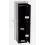 (Black) Modern 1-Door Wardrobe | Tall Storage with Hanging Rail 3