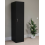 (Black) Modern 1-Door Wardrobe | Tall Storage with Hanging Rail 7