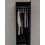 (Black) Modern 1-Door Wardrobe | Tall Storage with Hanging Rail 8
