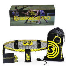 Spikeball Pro Kit (Tournament Edition) - Includes Upgraded Stronger Playing Net, New Balls Designed to Add Spin, Portable Ball Pump Gauge, Backpack -