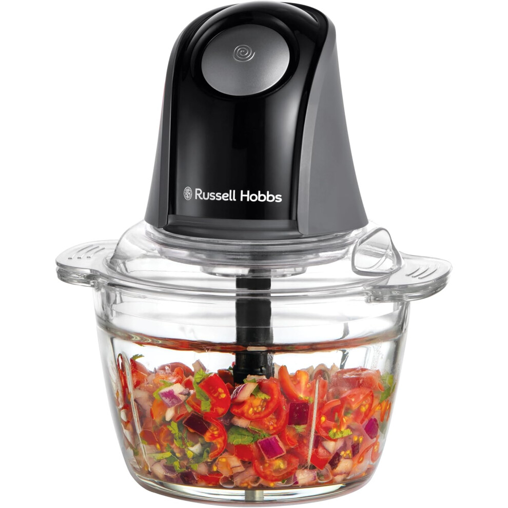 Russell Hobbs Food Processor [Mini Chopper] Electric Dicer (For Vegetables, Fruit, Meat, Garlic, Onion, 1L Bowl