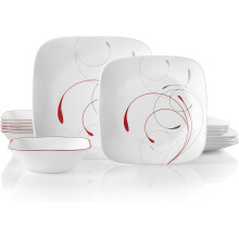 Corelle Service for 6, Chip Resistant, Splendor Dinnerware Set, 18-Piece
