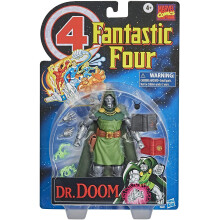 Marvel Vintage 6-tums Dr. Doom Fantastic 4 Actionfigur, 10 Tillbehör, Samlarserie