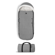 Sacco nanna BABYZEN YOYO grigio - Fodera in sherpa e cappuccio in pile con coulisse per tenere il bambino al caldo - Include borsa per il traspor