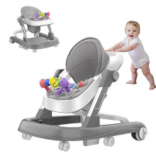 Baby Walker With Music Disk, Adjustable Foldable Baby Walkers And Activity Center