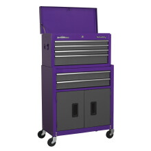 Sealey American PRO&reg; Topchest & Rollcab Combination 6 Drawer - Purple/Grey AP2200BBCP