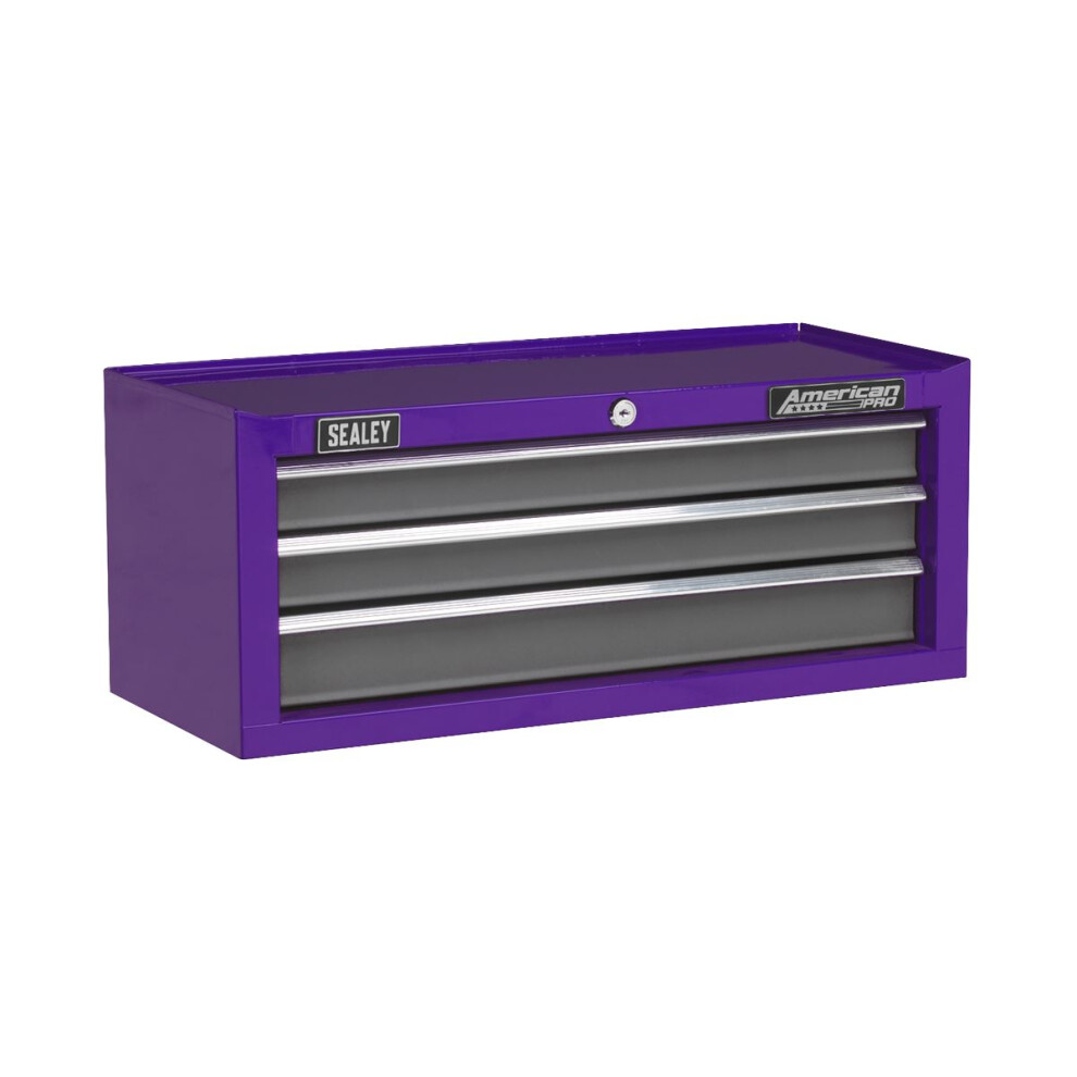 Sealey American PRO® Mid-Box Tool Chest 3 Drawer - Purple/Grey AP22309BBCP