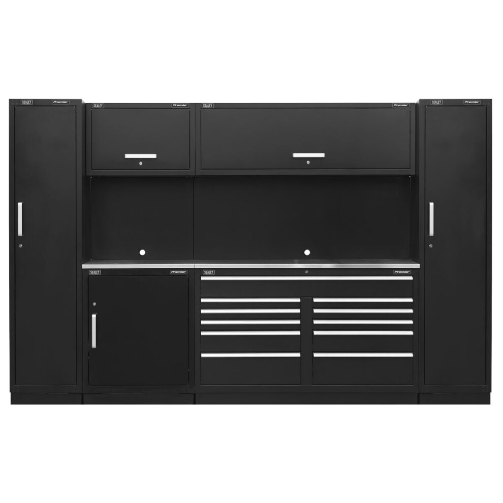 Sealey Premier™ Storage System with Stainless Worktop 3.55m APMSCOMBO7SS
