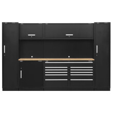 Sealey Premier™ Storage System with Hardwood Worktop 3.55m APMSCOMBO7W