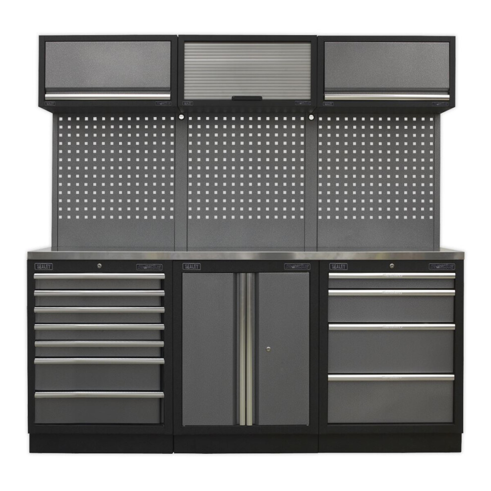 Sealey Superline PRO® Storage System with Stainless Worktop 2m APMSSTACK07SS
