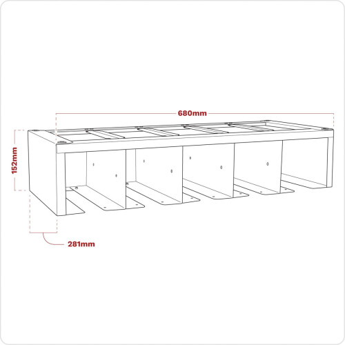 Sealey Sealey Superline PRO&reg; Modular Power Tool Rack 680mm APMS69 1