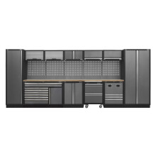Sealey Superline PRO® Storage System with Pressed Wood Worktop 4.9m APMSSTACK16W