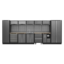 Sealey Superline PRO® Storage System with Pressed Wood Worktop 4.9m APMSSTACK17W