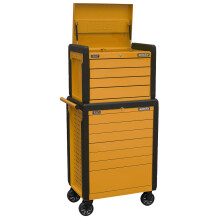 Sealey Superline PRO® Push-To-Open Topchest & Rollcab Combination 11 Drawer - Orange APPDSTACKO
