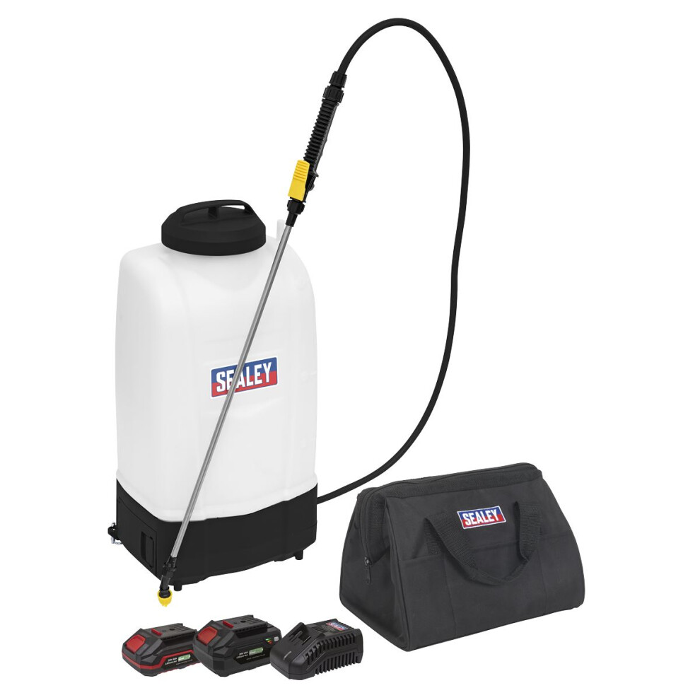 Sealey Sv20 Series 15L Cordless Garden Backpack Sprayer 20V - 2 Batteries Cp20vgbskit