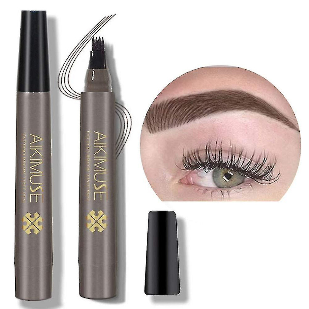 (S03) Aikimuse Eyebrow Pen, Waterproof Brow Pencil, Eyebrow Tattoo Pen, Natural Looking, Long Lasting