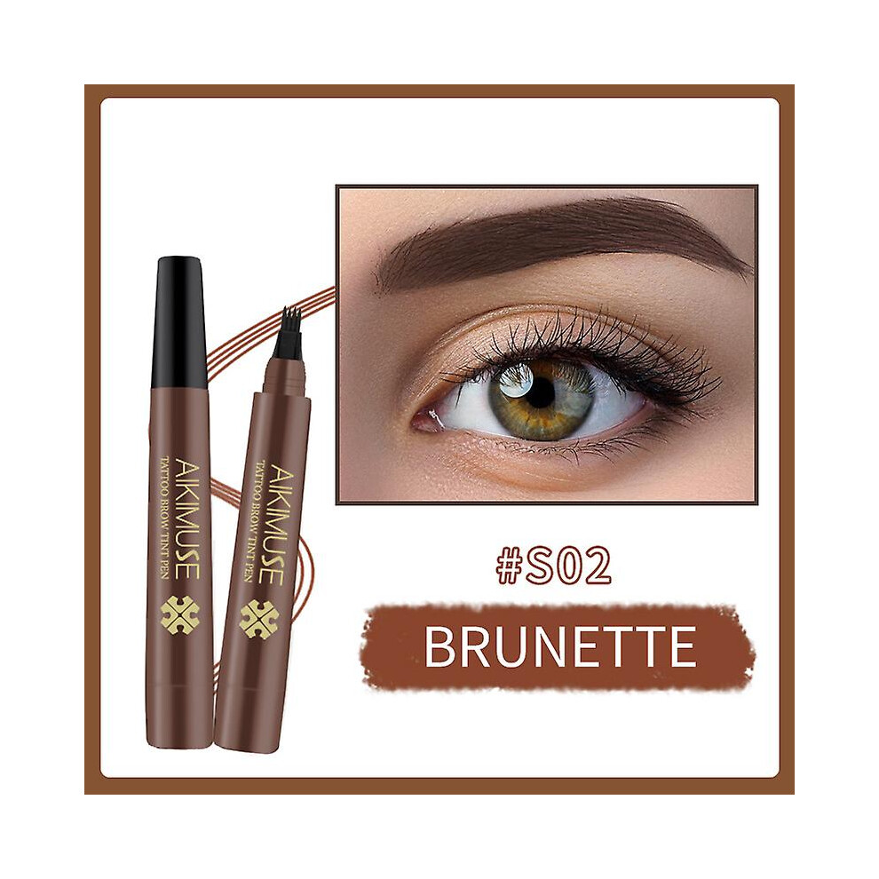 (S02) Aikimuse Eyebrow Pen, Waterproof Brow Pencil, Eyebrow Tattoo Pen, Natural Looking, Long Lasting