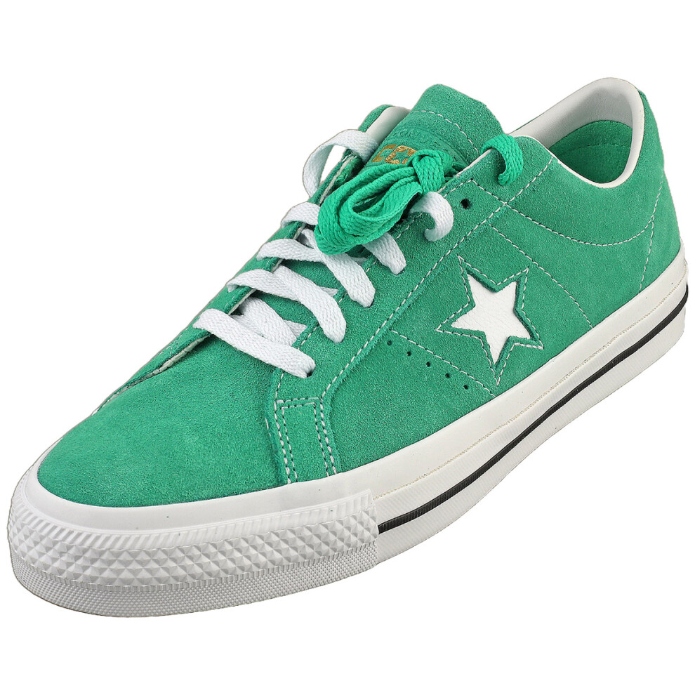 (8) Converse One Star Pro Ox Unisex Casual Trainers in Green White