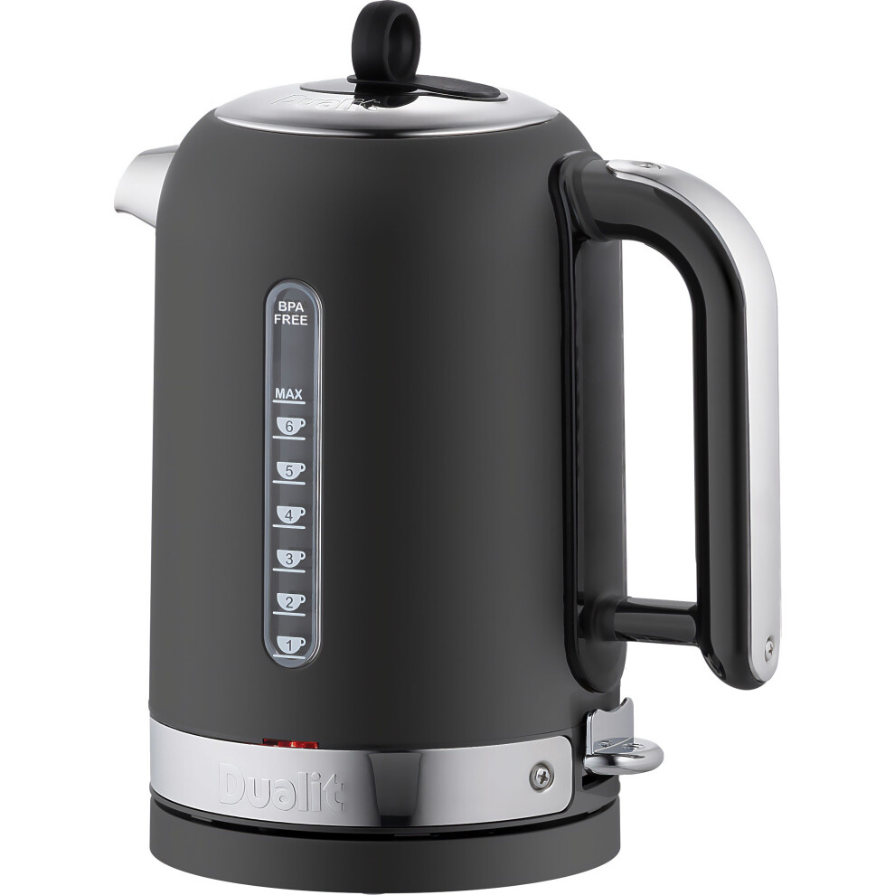 Dualit Classic 72785 Kettle - 1.7L Capacity, Stylish Black Finish