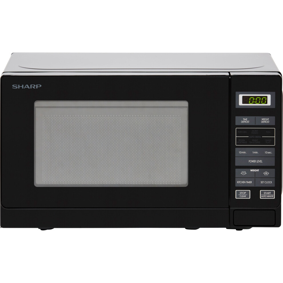Sharp R220DKM 20L Freestanding Microwave - Auto Programmes & Defrost Function - Black