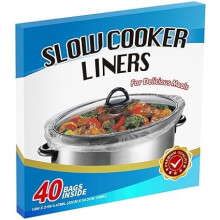 40 Bags Slow Cooker Liners and Cooking Bags Large Cooking Bags Fit 4-8 Quarts Pot Liner,13"x 21"